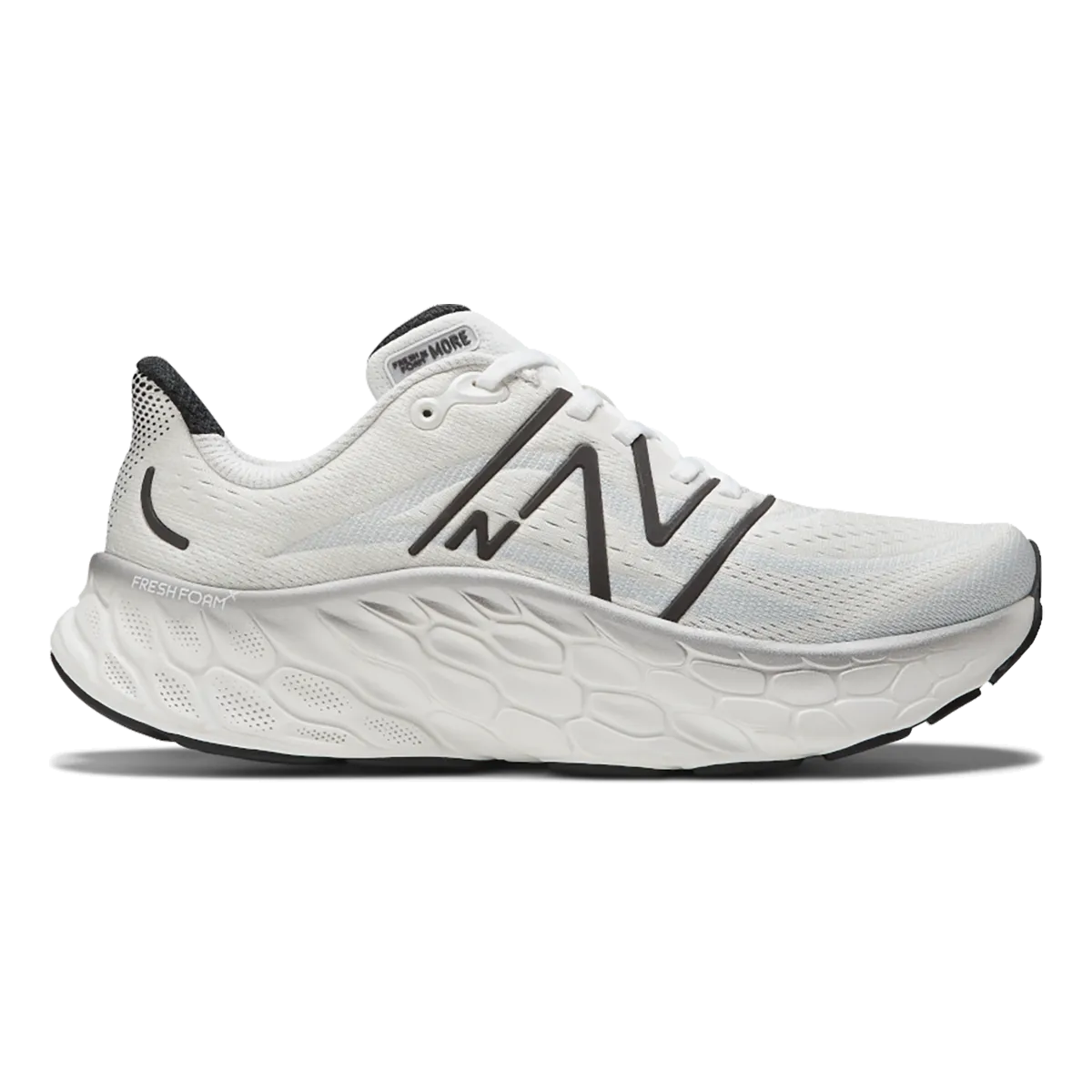 microfiber - feature shoes running with a water bottle New Balance Fresh Foam X More V4 - White - Black Metallic - Black