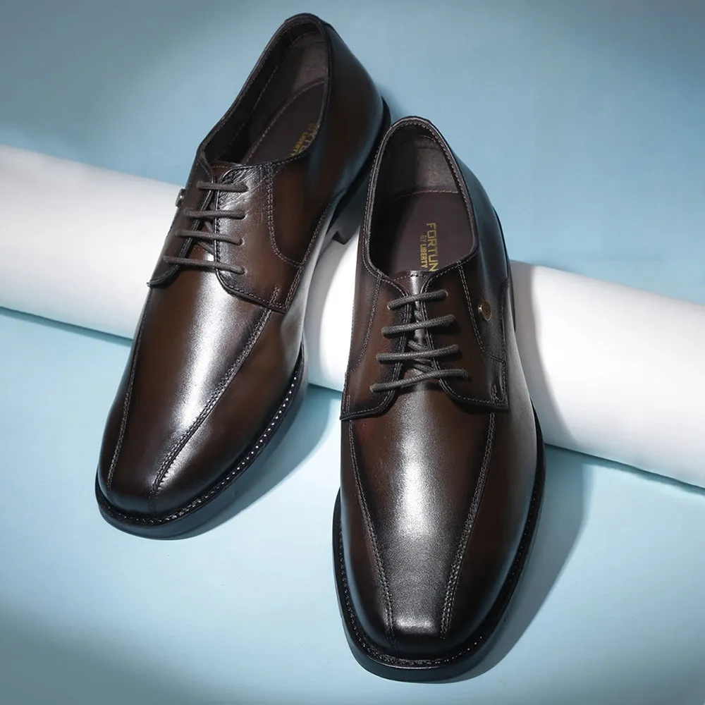 evening runner Fortune By Liberty Men ECO-01E Brown Formal Lacing Shoes