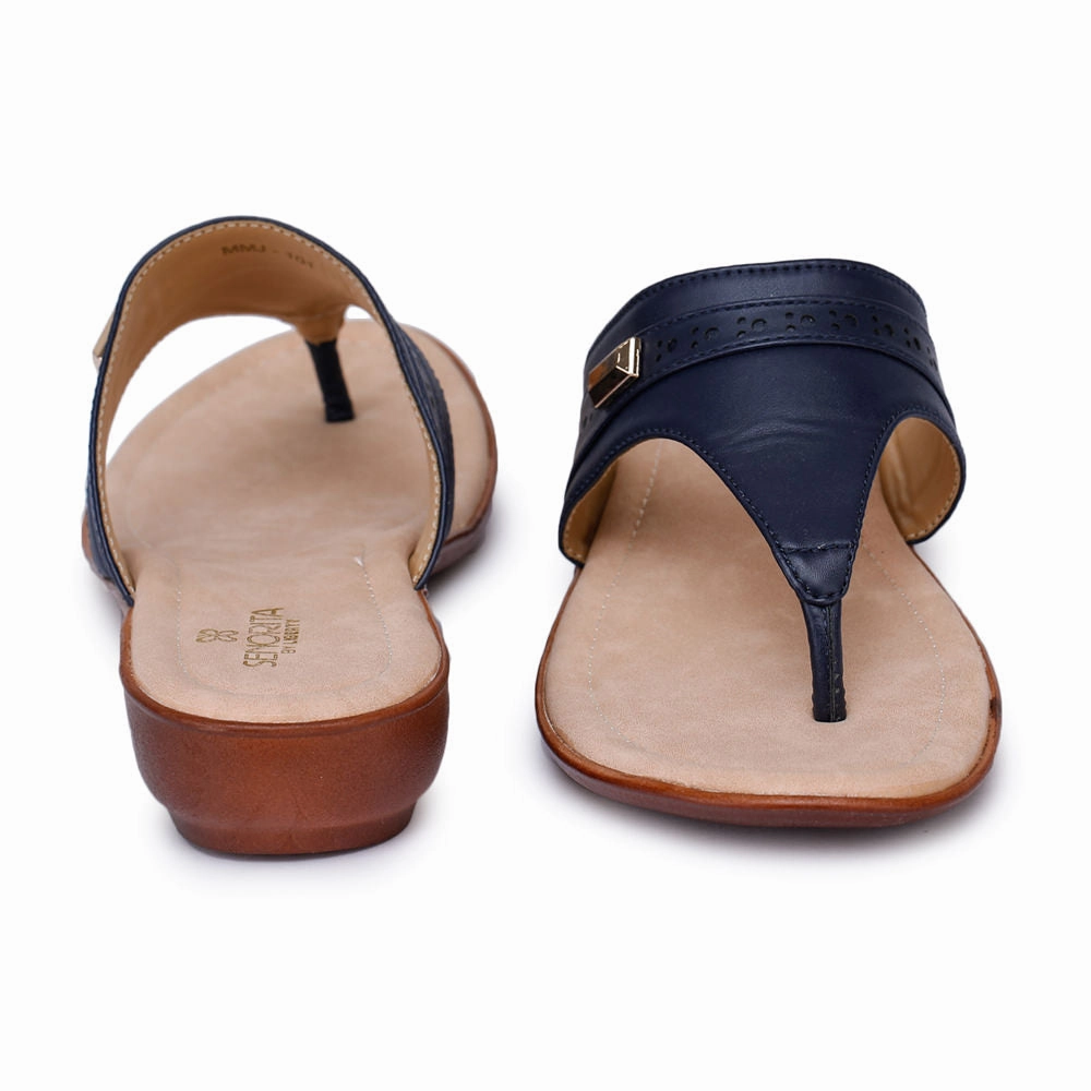 Senorita Casual (Blue) Slipper For Women MMJ-101 By Liberty disc golf shoes