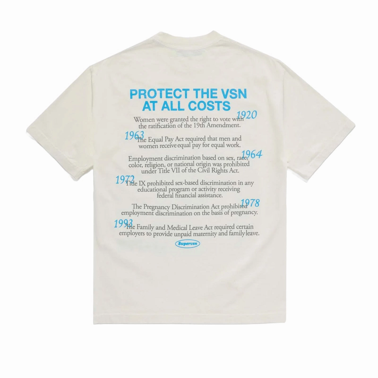 Breezy Design Washable fabric Supervsn My Sisters Keeper Short Sleeve Tee 'Bone'