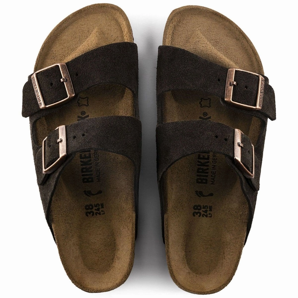 Birkenstock Arizona - Mocha Suede AntiStatic Cloth