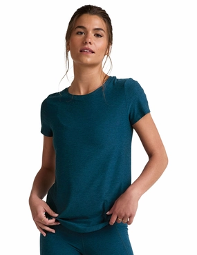 Featherweight On the Down Low Tee - Blue Gem Heather Lean Glow Trendy Look