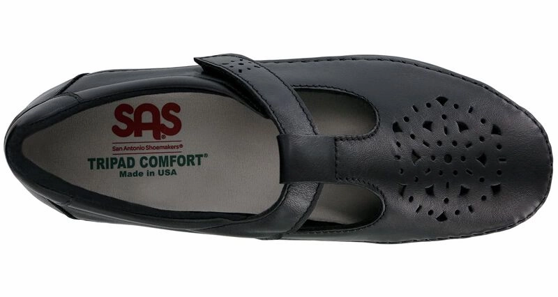 Regular Fit SAS Women's Willow Slip On Loafer - Black Smooth