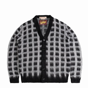Marni Brushed Check Cardigan 'Black' Rush Mode