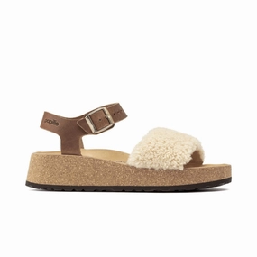 Birkenstock Women's Papillio Glenda - Teddy Cognac Sun Beam QuickReleaseClosure