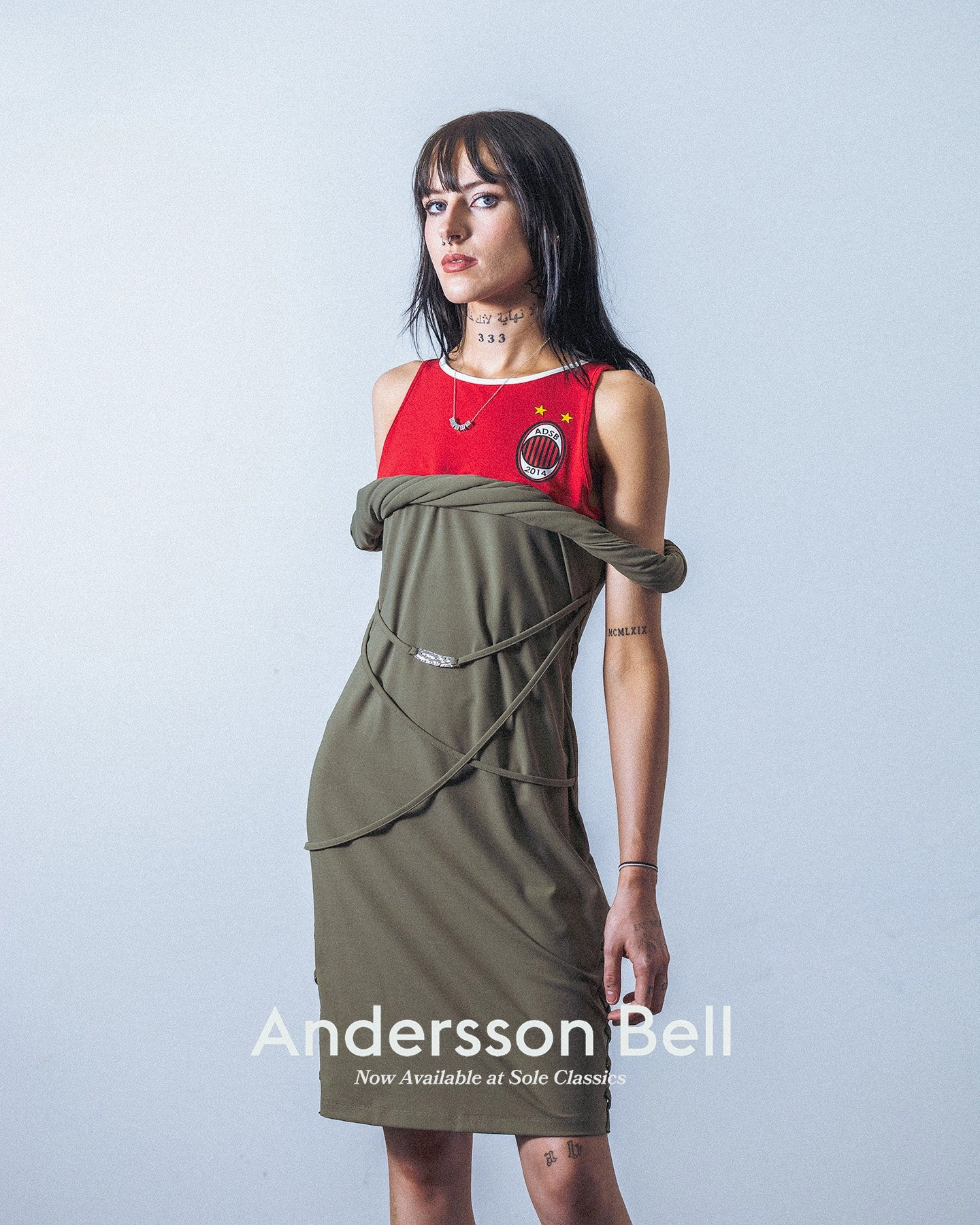 Womens Andersson Bell Rami Soccer Jersey Dress 'Khaki' Dream Base Casual Fit