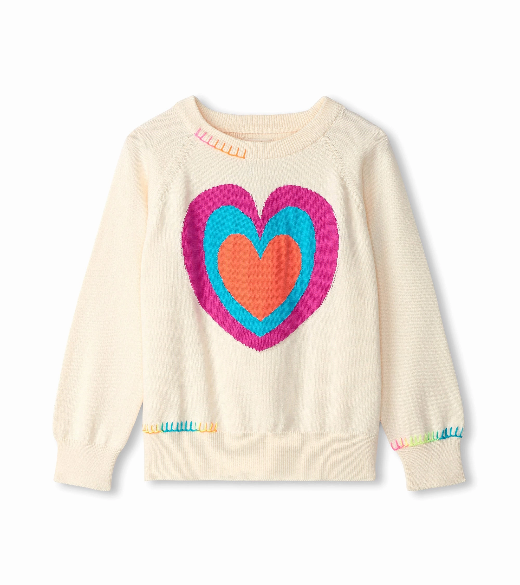 Bowed hypoallergenic Hatley Raglan Pullover Sweater - Layered Hearts