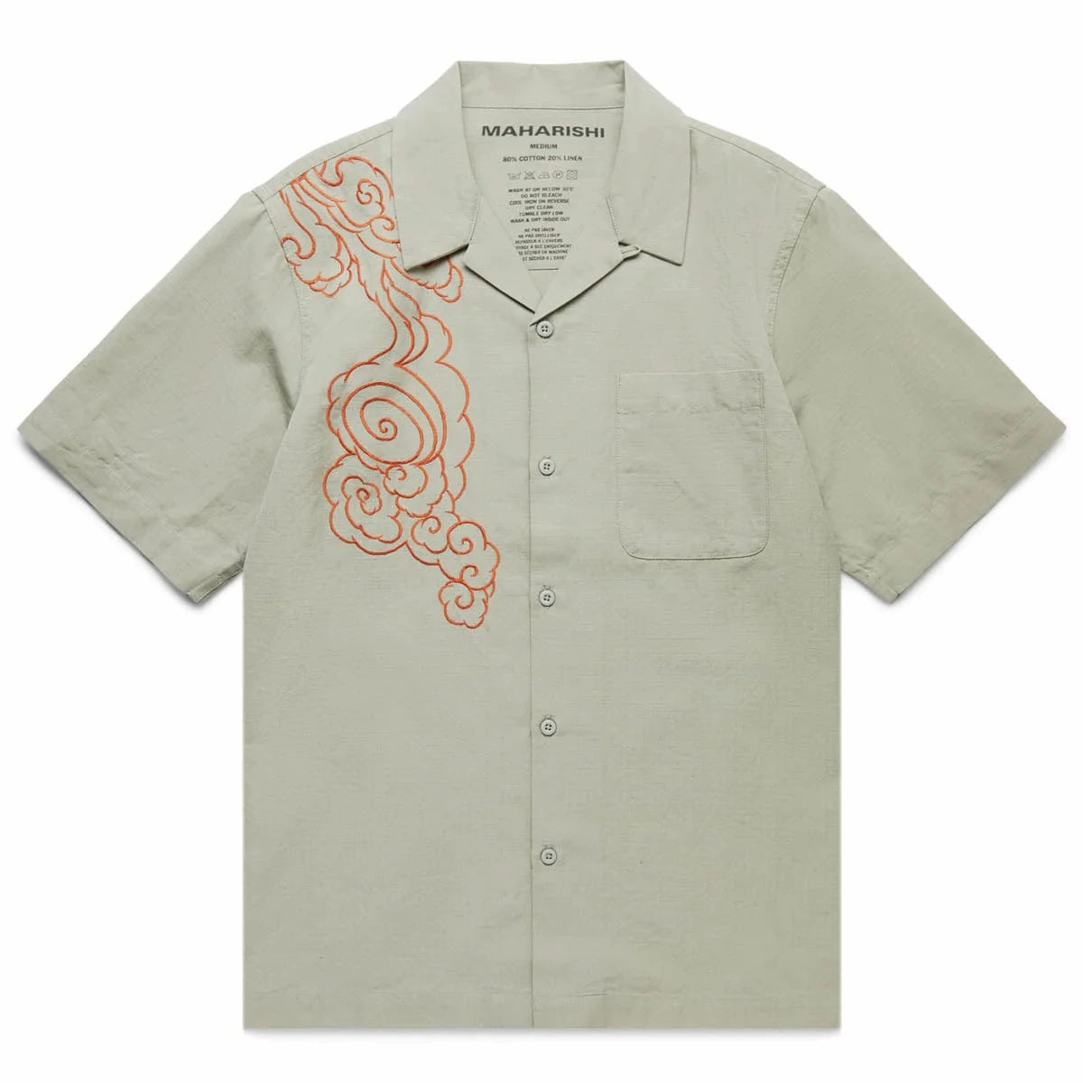 Maharishi Thai Cloud Camp Collar Shirt 'Silver Sage' Low Care