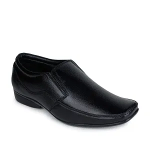 Fortune (Black) Classic Loafer Shoes For Men HOL-11 By Liberty Rubber Traction Outsole