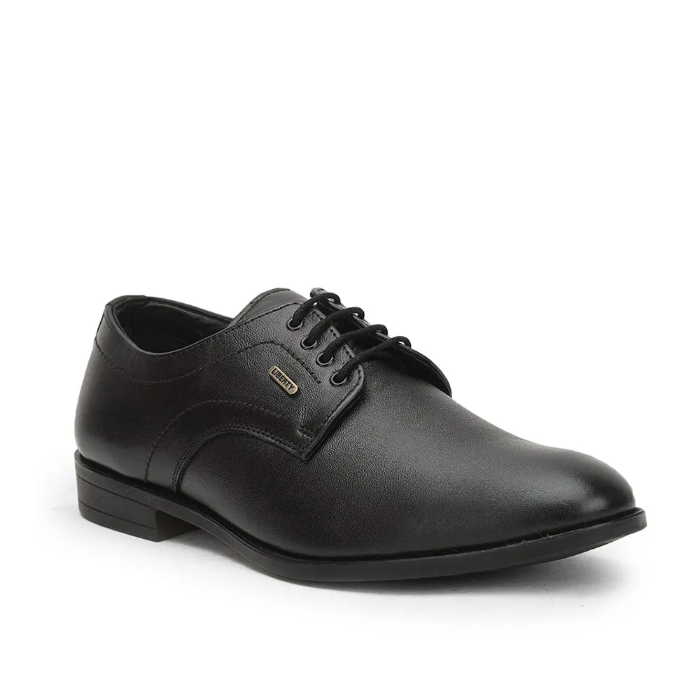 Fortune (Black) Formal Lace Up Derby Shoes For Men HOL-109 By Liberty Reinforced Stitching