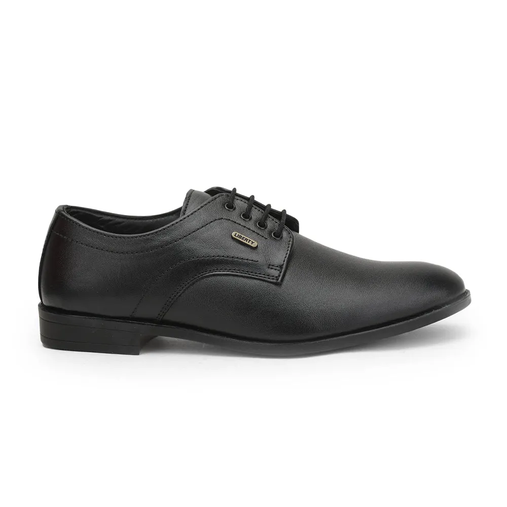 mesh construction Fortune (Black) Formal Lace Up Derby Shoes For Men HOL-109 By Liberty