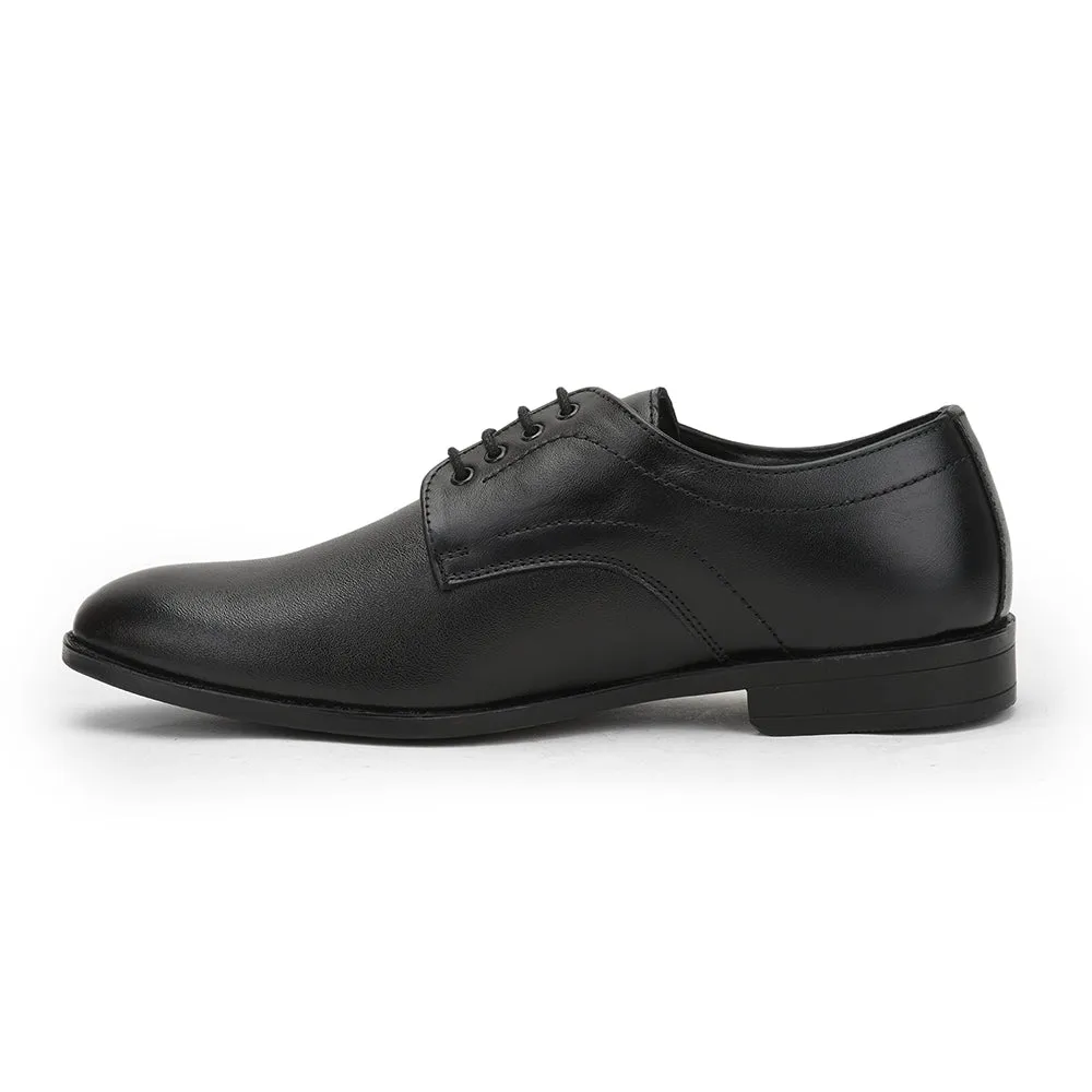 Fortune (Black) Formal Lace Up Derby Shoes For Men HOL-109 By Liberty Reinforced toe box