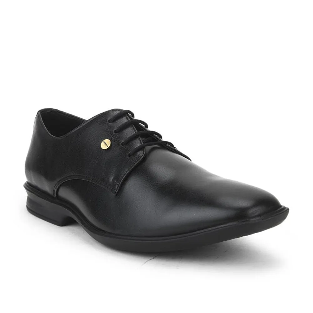 Fortune Black Formal Lace Up Derby Shoes For Men LUCIO-201 By Liberty Responsive Sole Technology speed running shoes