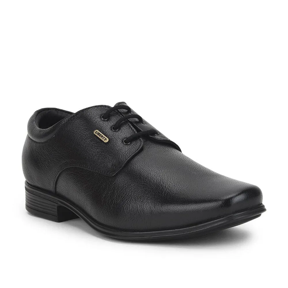 Fortune (Black) Formal Lace Up Derby Shoes For Men Uvl-305 By Liberty Durable Rubber Composite