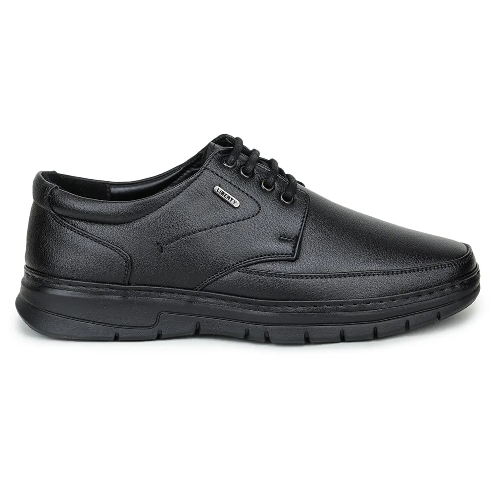Fortune Black Formal Lace Up Shoes For Men ER-35 By Liberty Sweat Control