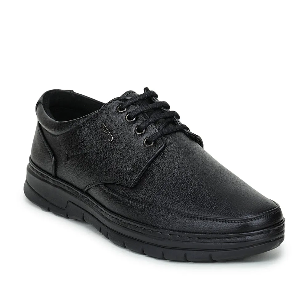 Pressure Relief Fortune Black Formal Lace Up Shoes For Men ER-35 By Liberty