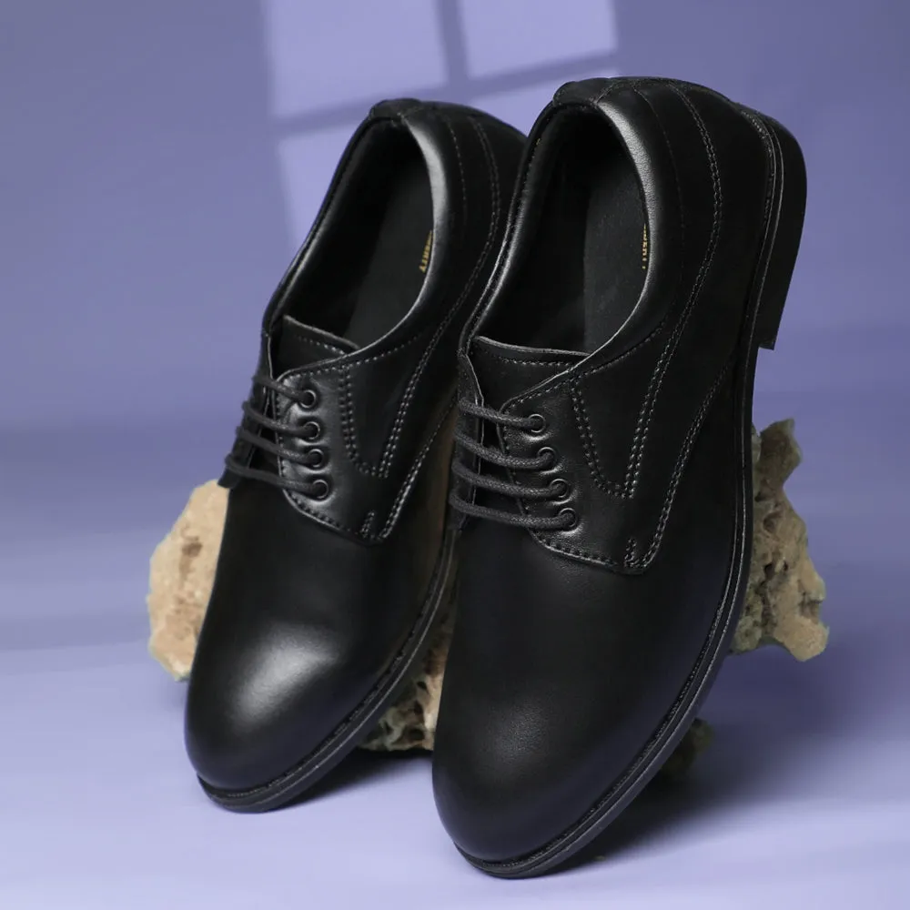 amateur runners Fortune Black Formal Lacing Derby Shoes For Men MAJESTIC-1 By Liberty