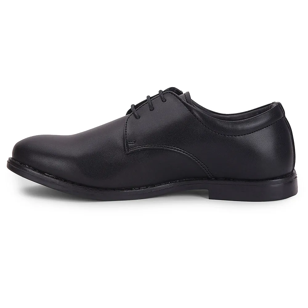 Fortune Black Formal Lacing Derby Shoes For Men MONTRICH-E By Liberty short - distance run