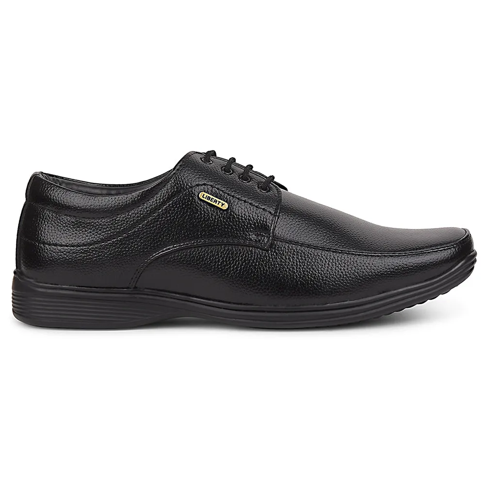 Fortune Black Formal Lacing Derby Shoes For Men R573-05 By Liberty disc golf shoes Lightweight TPU Insert