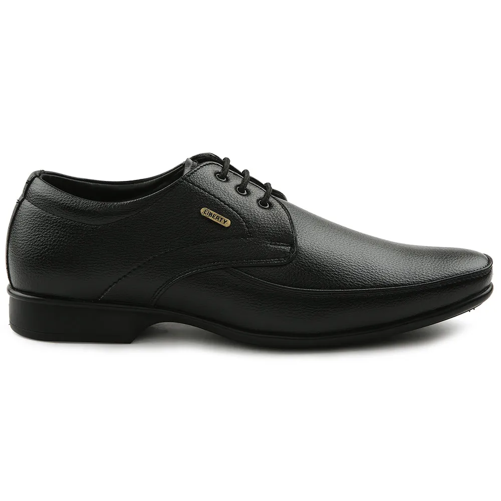 Fortune Black Formal Lacing Oxford Shoes For Men H202-01 By Liberty Seamless Toe Box Design Odor Resistant Treatment