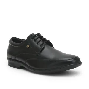 Fortune Black Formal Lacing Shoes For Men LUCIO-502 By Liberty Customizable Arch Support