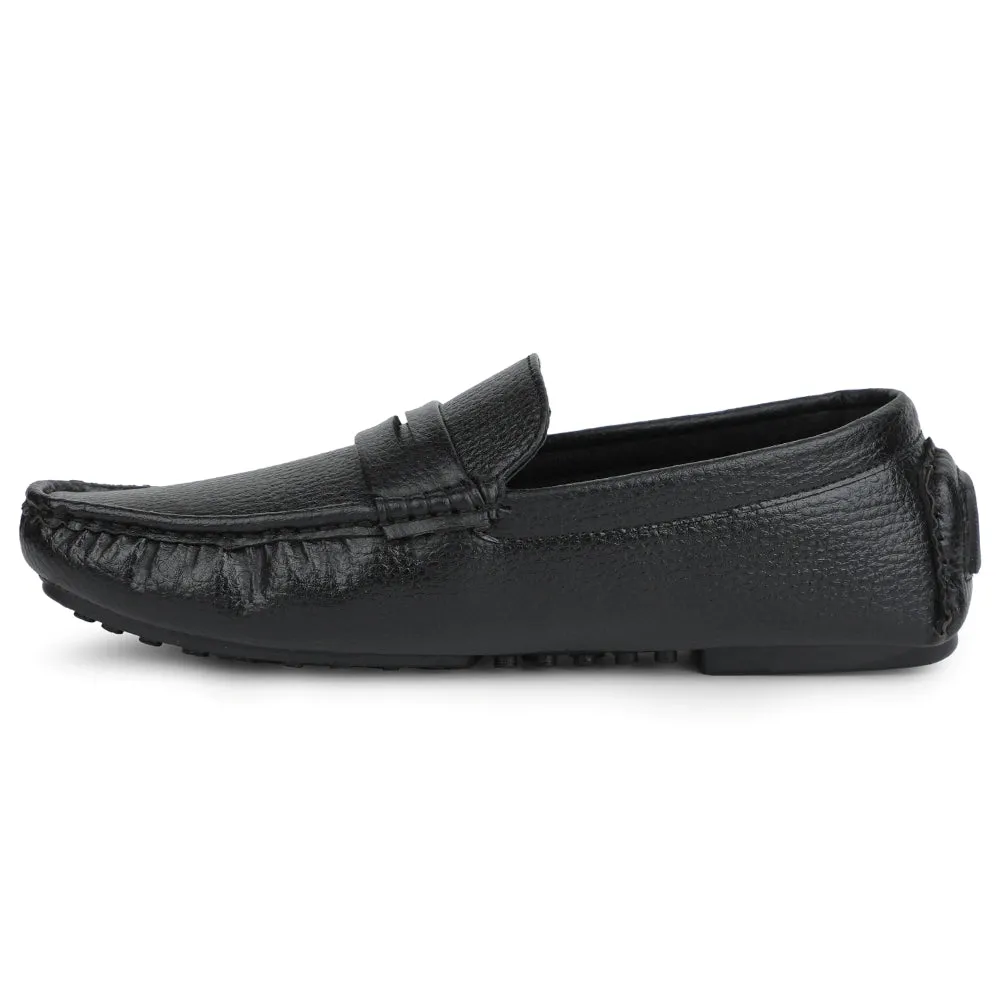 Everyday Fitness Aerodynamic Sole Design Fortune Black Formal Loafers For Men CLASSIK-2E By Liberty