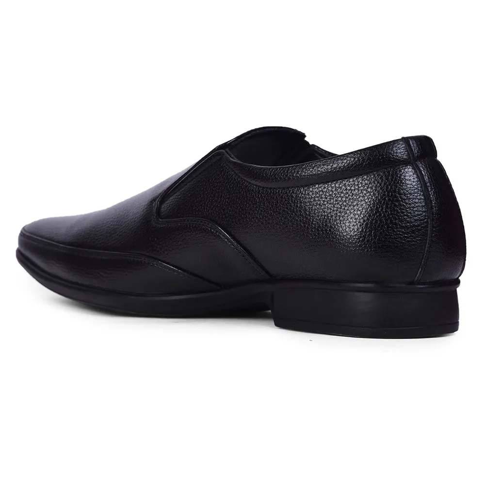 synthetic strength slow running shoe efficiency Fortune Black Formal Non Lacing Shoes For Men HOL-132E By Liberty