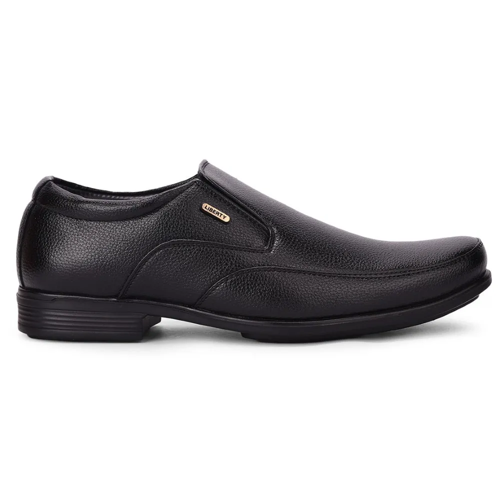 Fortune Black Formal Slip on Shoes For Men UVL-34 By Liberty day - visibility shoes Latest model