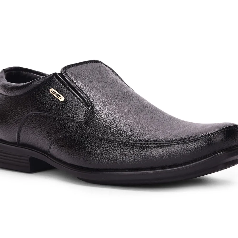 Fortune Black Formal Slip on Shoes For Men UVL-34 By Liberty sporty - style shoes