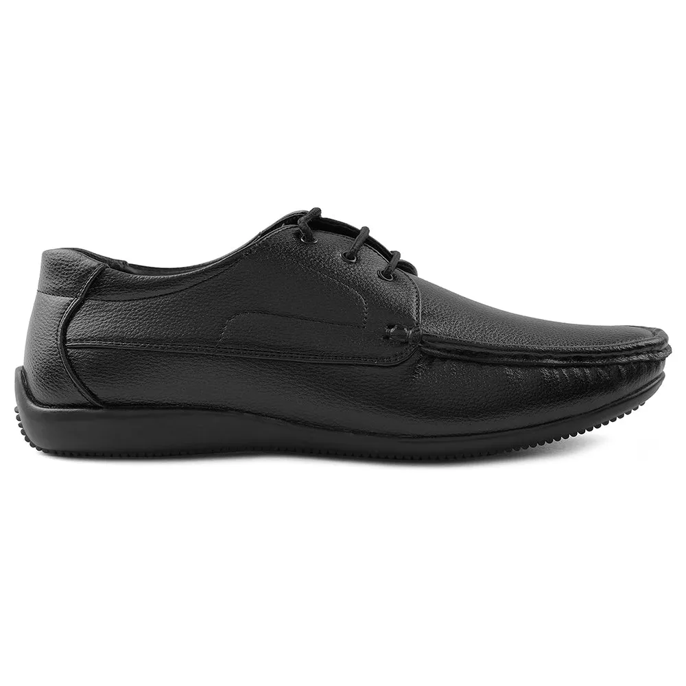 Fortune Black Lacing Formal Derby Shoes For Men HML-6E By Liberty charity runs