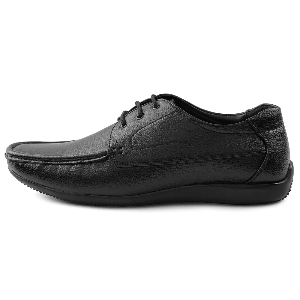 Fortune Black Lacing Formal Derby Shoes For Men HML-6E By Liberty Functional Features Ankle hug