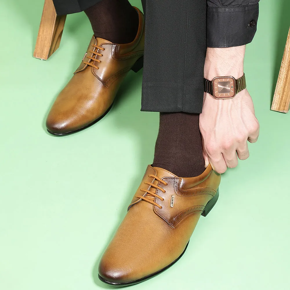 Fortune Brown Classic Oxford Shoes For Men FL-034 By Liberty collectability - brand shoes balance and coordination running shoe help