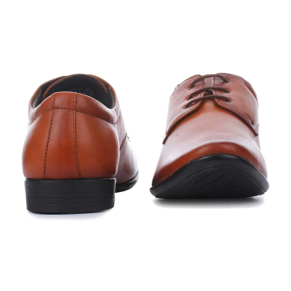 Non Slip Heel Canvas Fortune Brown Classic Oxford Shoes For Men FL-034 By Liberty