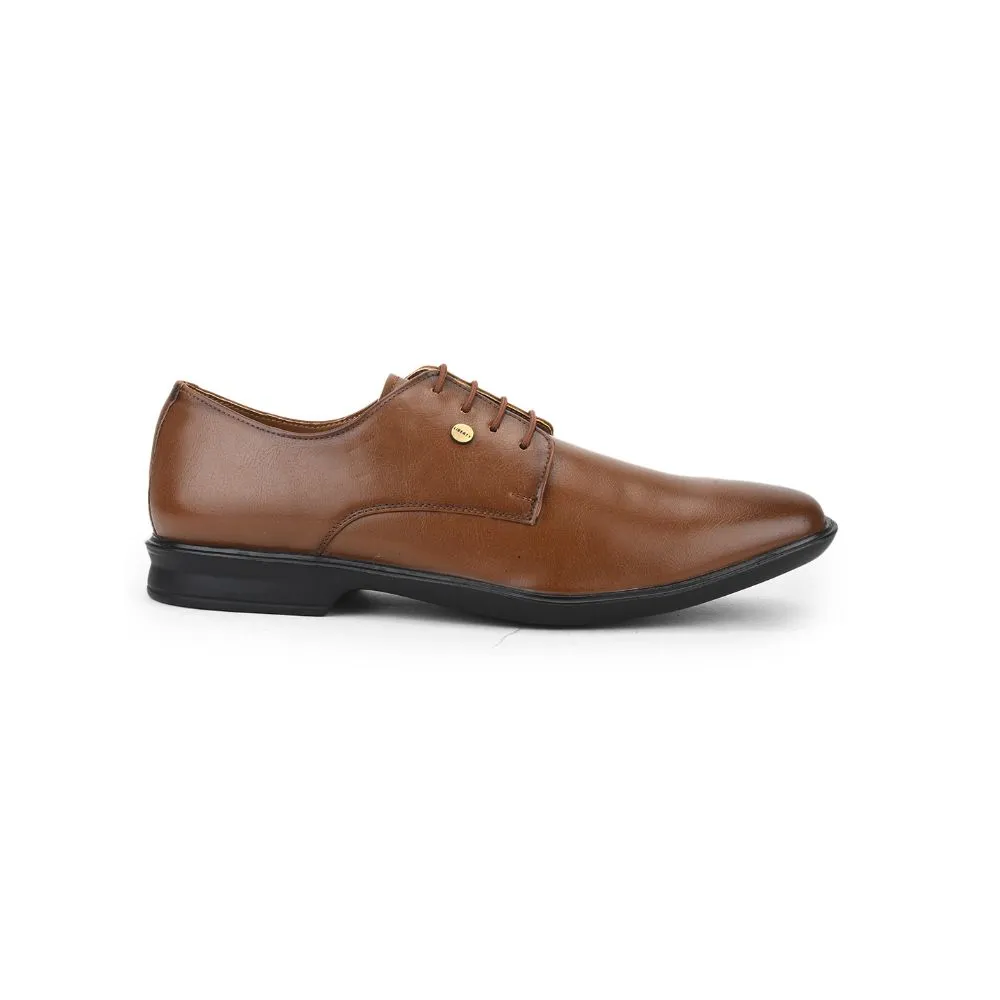 Fortune Brown Formal Lace Up Derby Shoes For Men LUCIO-201 By Liberty concrete shoes