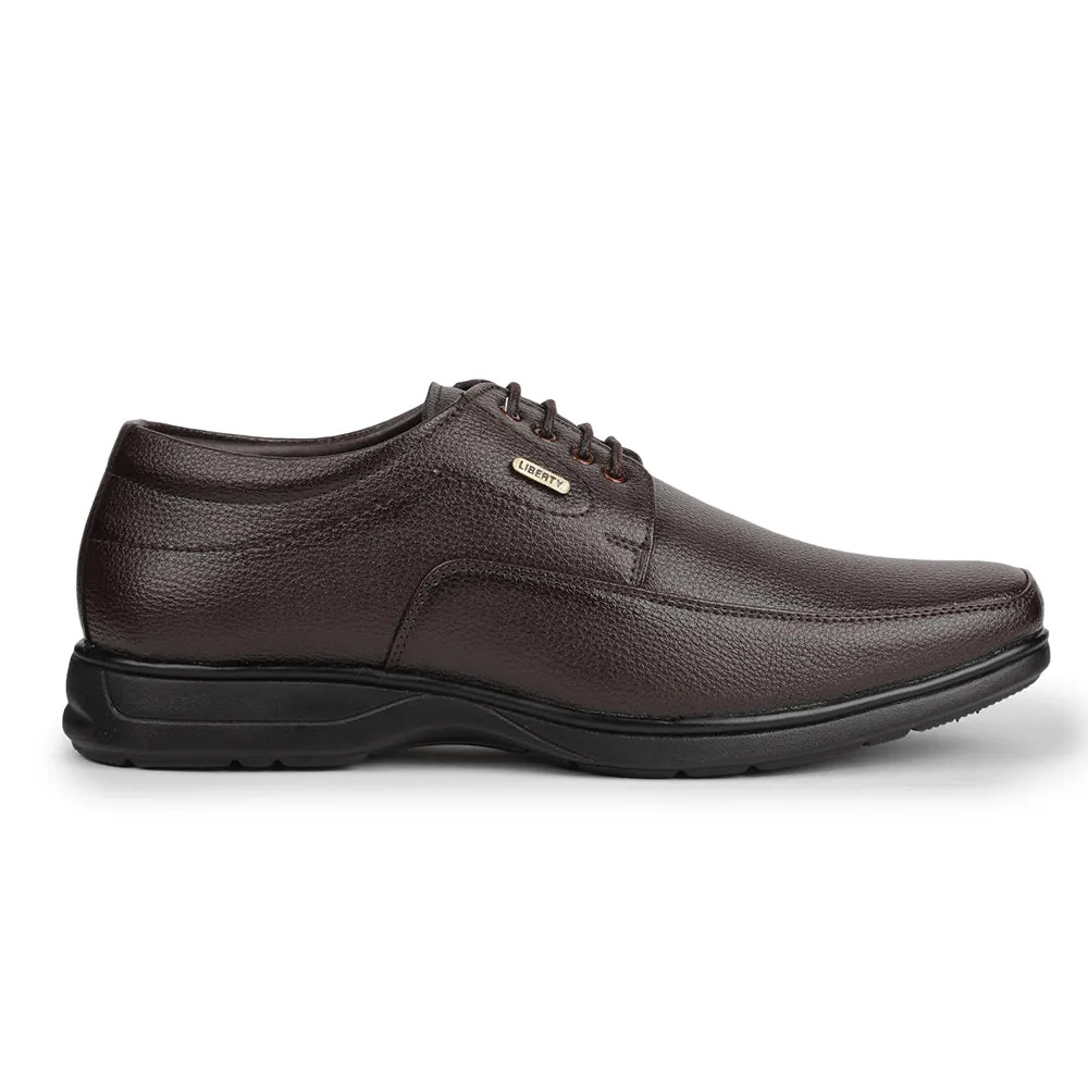Dynamic Energy Plate Fortune Brown Formal Lacing Derby Shoes For Men HOL-131E By Liberty