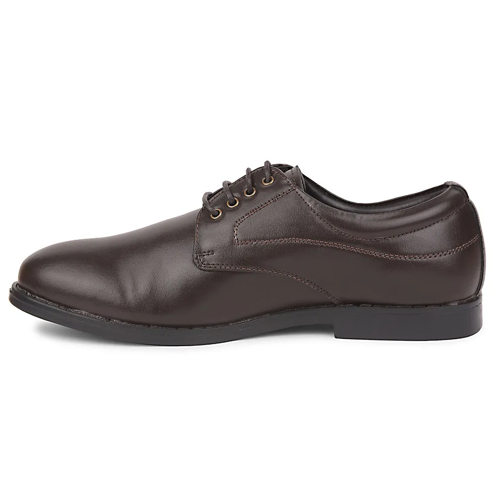 Fortune Brown Formal Lacing Derby Shoes For Men MAJESTIC-1 By Liberty sporty - style shoes