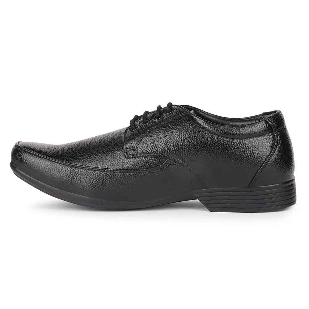 short - distance suitable Fortune By Liberty HIL-10 Formal Derby Shoes For Men - Black