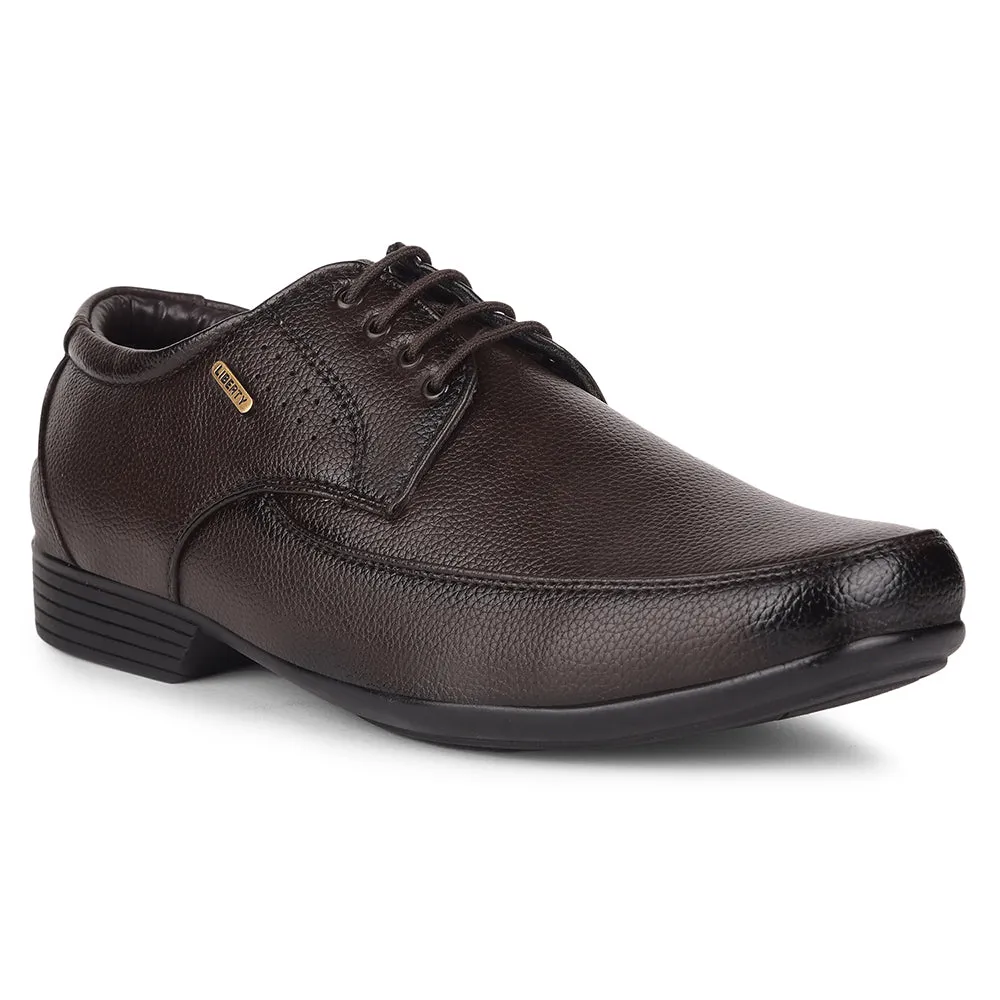 Fortune By Liberty HIL-10 Formal Derby Shoes For Men - Brown long - distance runner's shoe selection