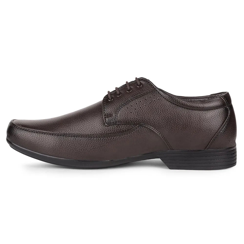 Orthotic Friendly Footbed Fortune By Liberty HIL-10 Formal Derby Shoes For Men - Brown