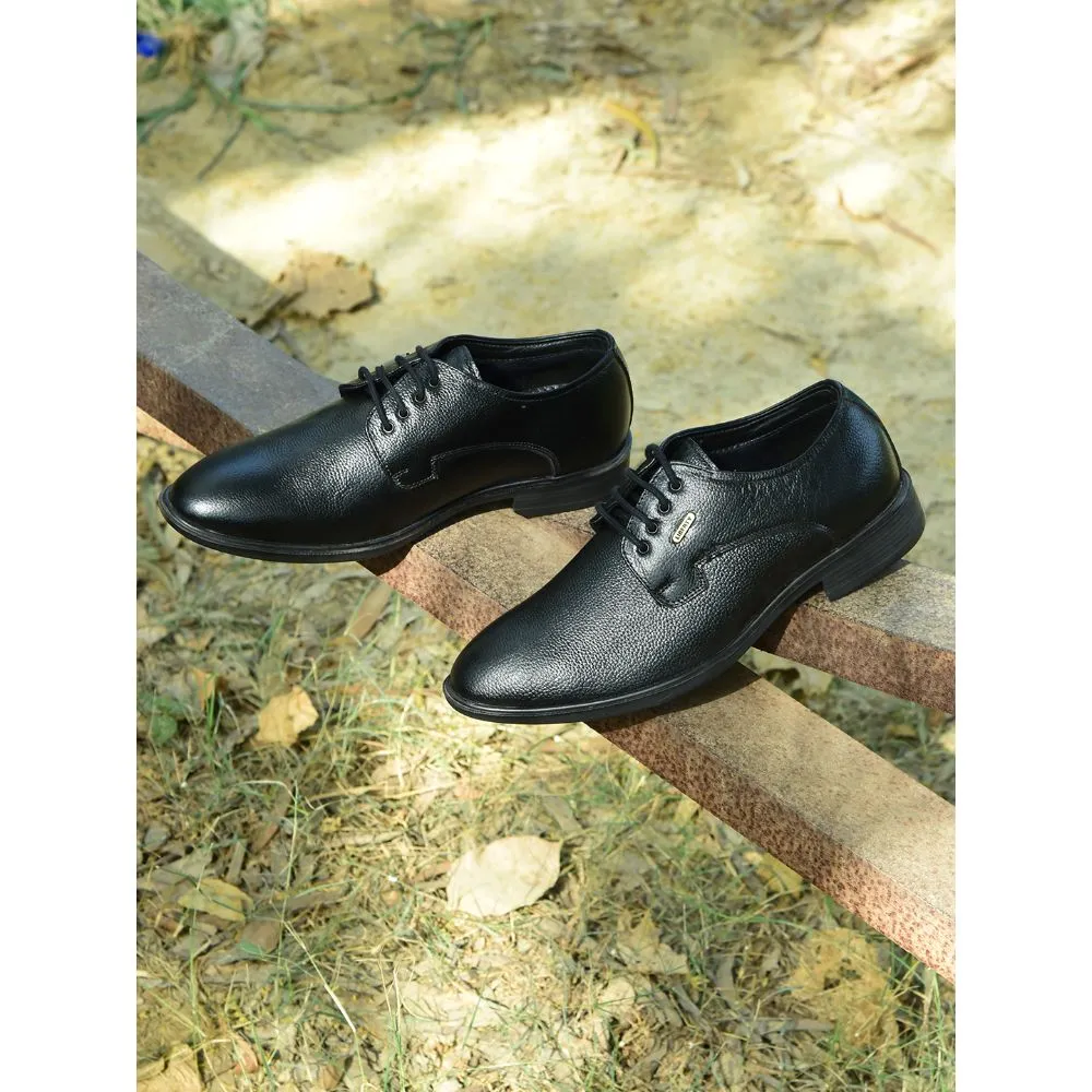 padded - feature shoes Energetic Fortune by Liberty Men LOM-605 Black Formal Lacing Derby Shoes