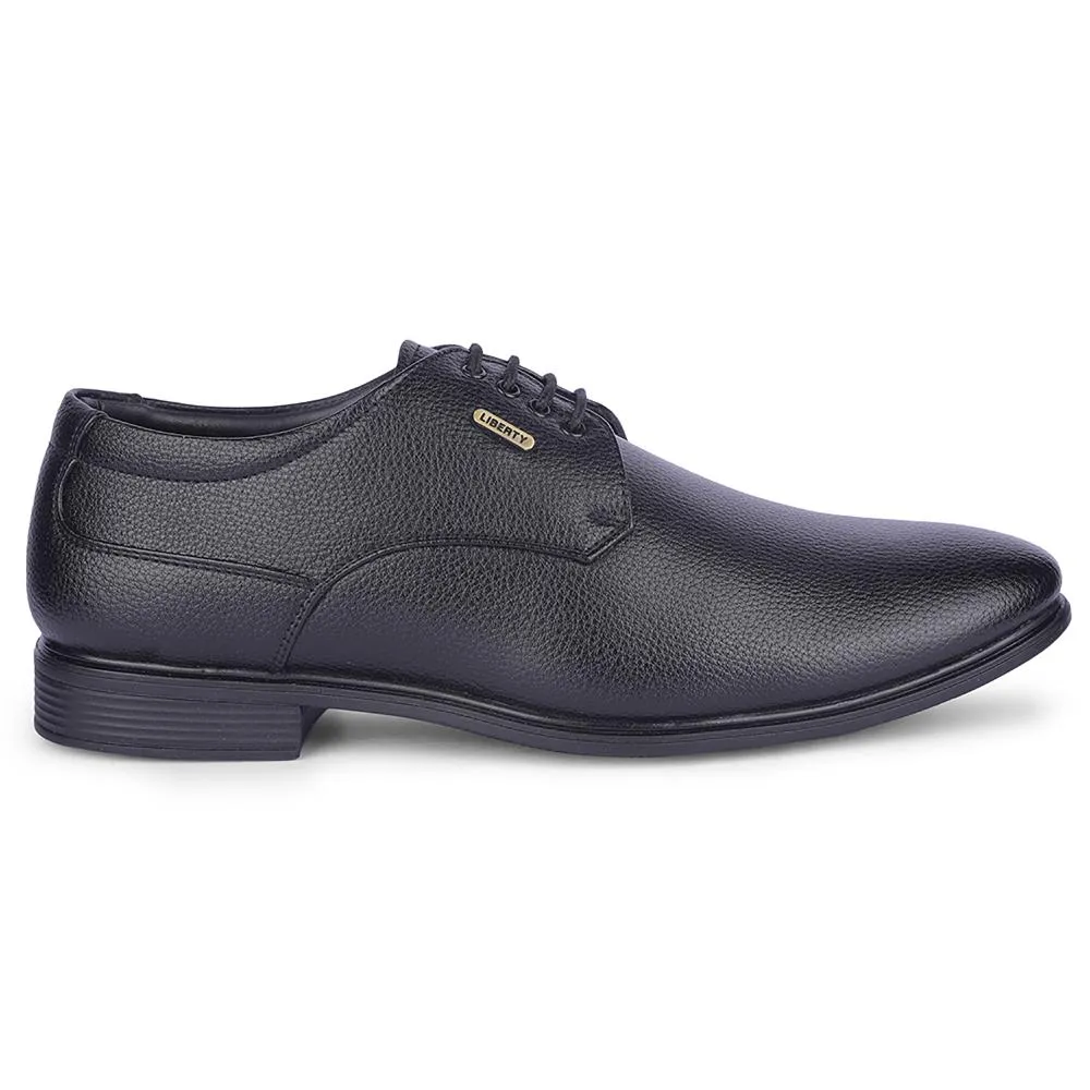 running in professional tracks shoes cushioned - footbed - material shoes Fortune By Liberty Mens HIL-5 Black Formal Lacing Shoes