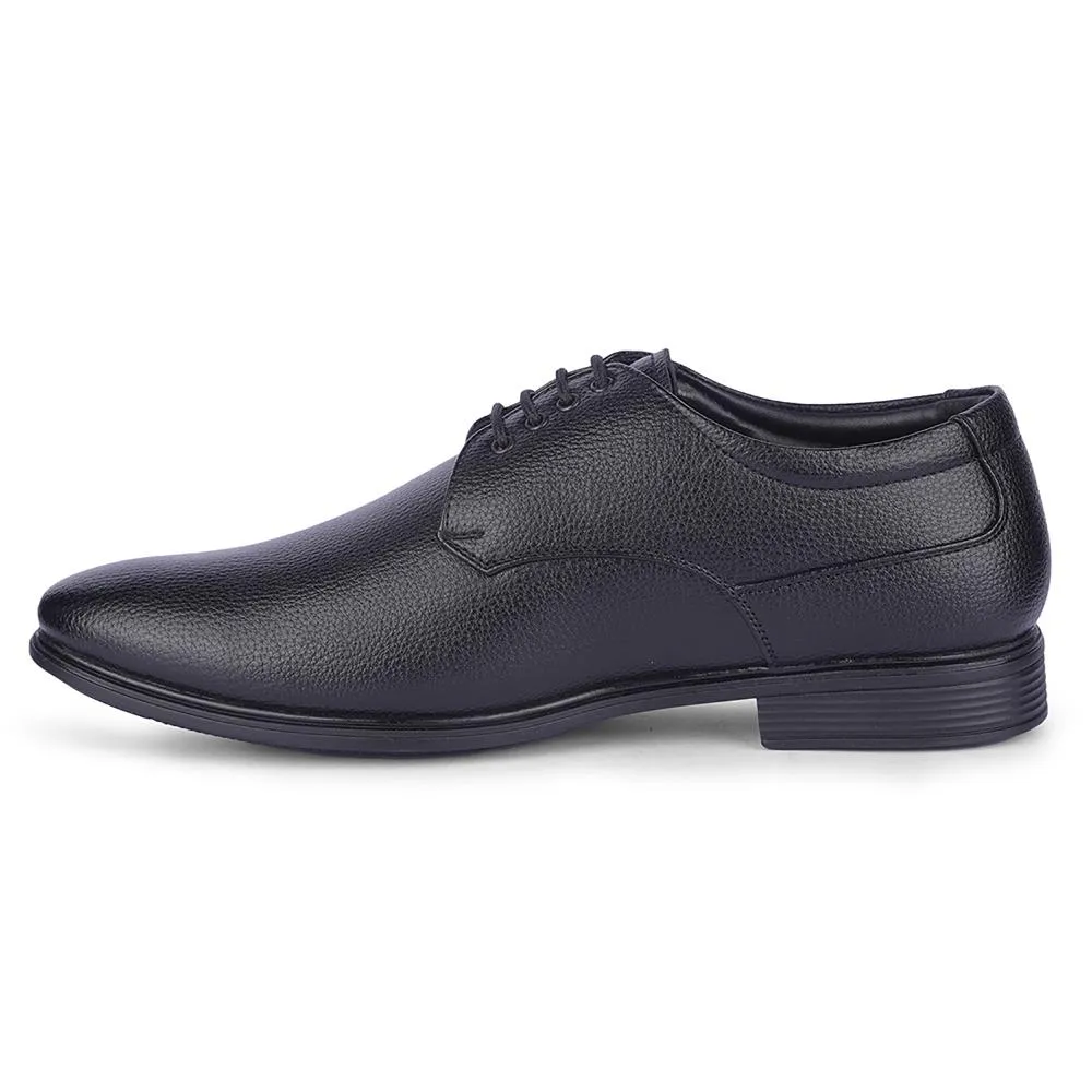 Fortune By Liberty Mens HIL-5 Black Formal Lacing Shoes running on a track oval Compact Size