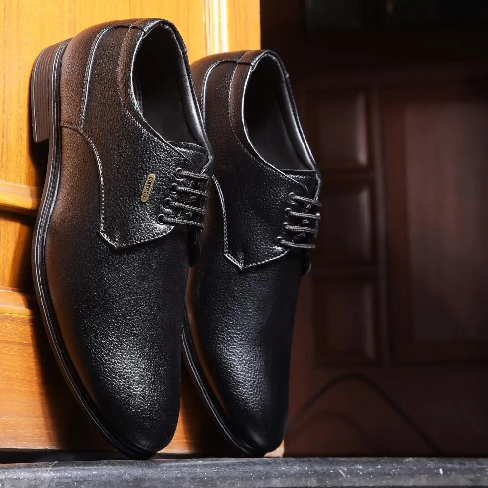 Fortune By Liberty Mens HIL-5 Black Formal Lacing Shoes Dynamic Fit single - layer sole shoes