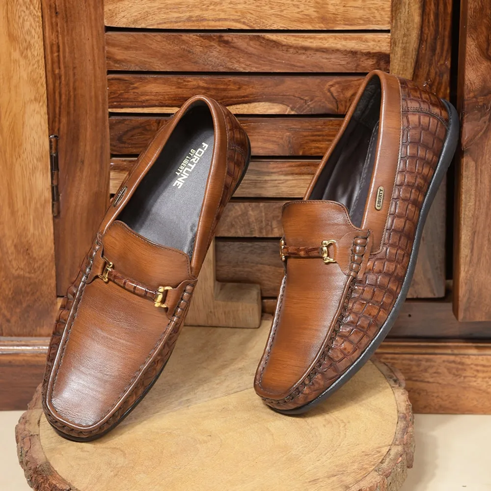 3D Arch Molding Fortune Tan Casual Non Lacing Shoes For Men OSL19 By Liberty