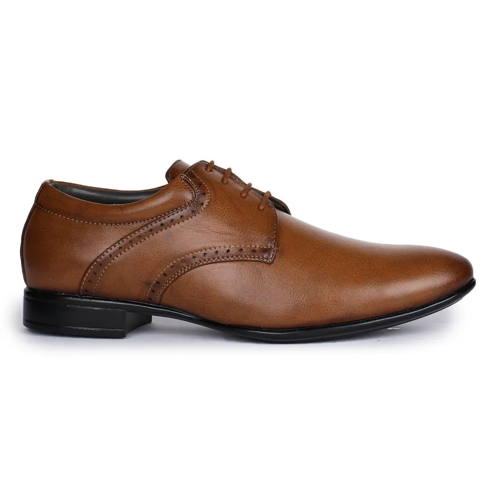 maximalist - style shoes Fortune (Tan) Derby Shoes For Men A13-03 By Liberty