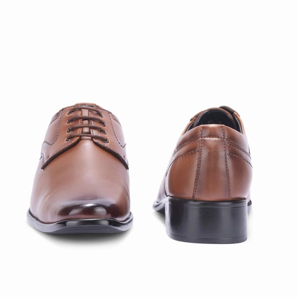 Dynamic Flexibility Fortune By Liberty Men HIL-3 Tan Formal Lacing Derby Shoes