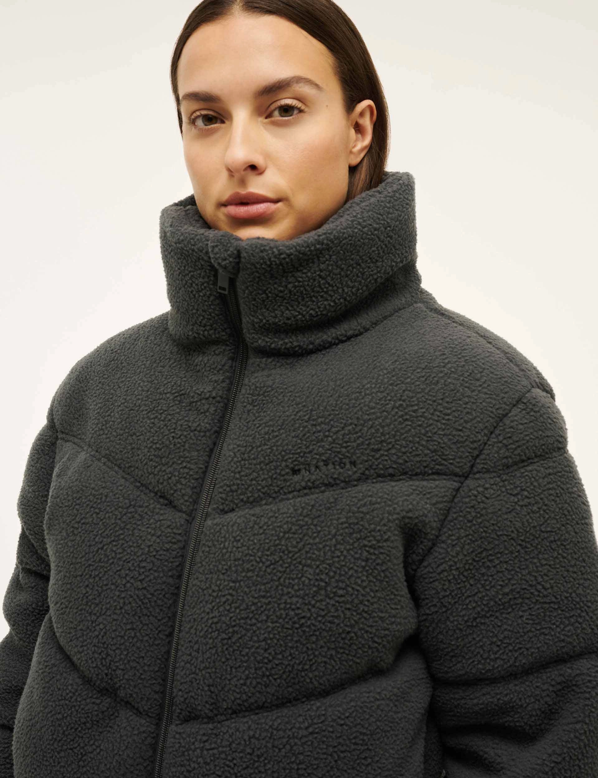 Fortune Sherpa Jacket - Marine Blue MoistureWickingMaterial LongWearingComfort