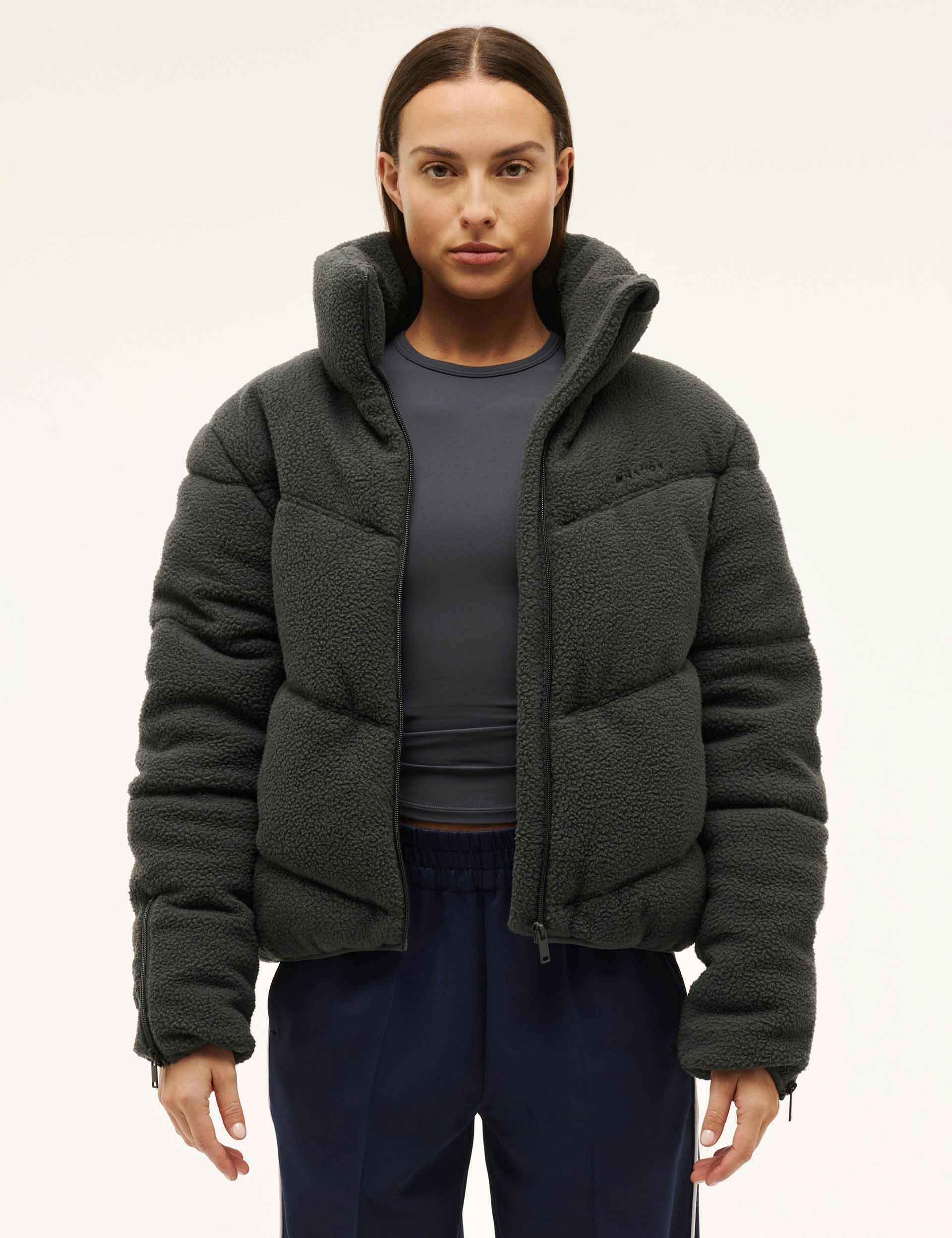 Ethically Sourced Material Fortune Sherpa Jacket - Marine Blue