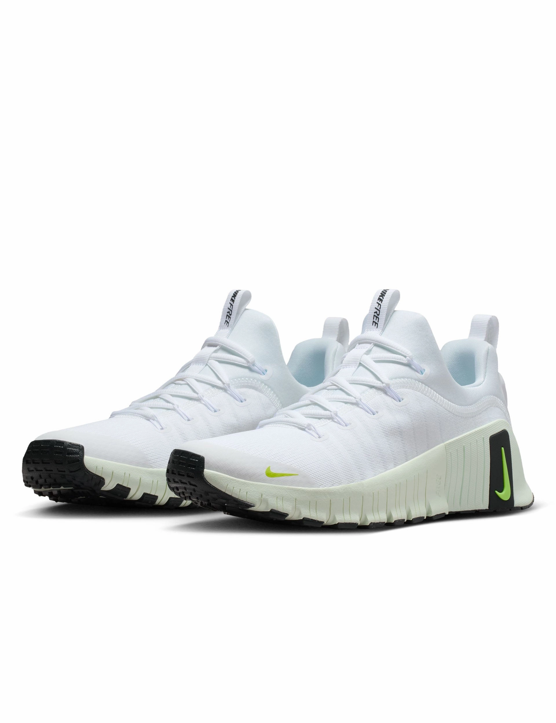 Free Metcon 6 Shoes - White/Cyber/Barely Green Laser Cut Vents