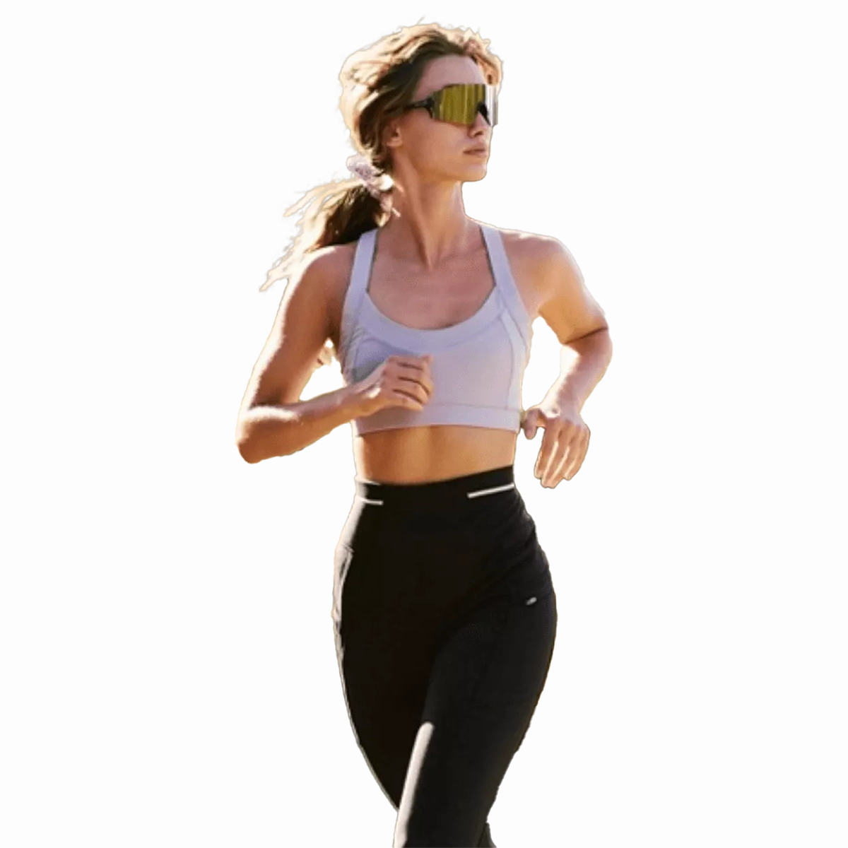 Free People Final Round Bra Plain fitness clothing Ribbed waistband seams